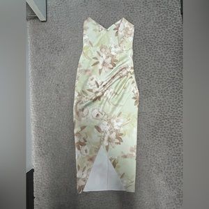 ASOS Tropical Print Wrap Midi Dress